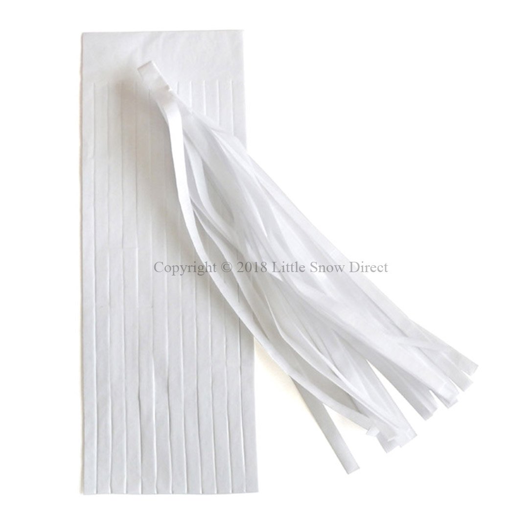 Little Snow Direct White 5Pcs Tassels Garland Tissue Paper Bunting Wedding Birthday Party Baby Shower