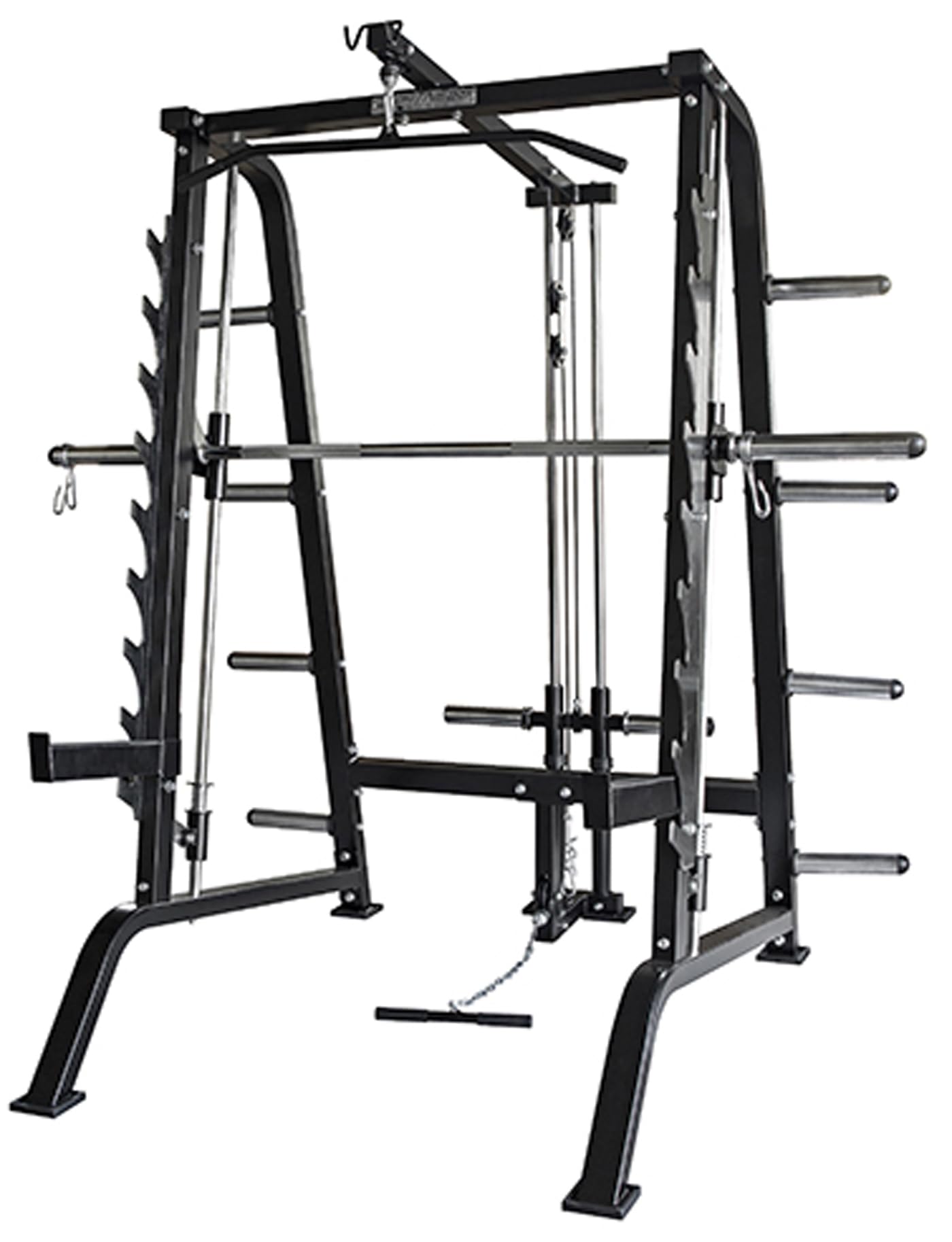 Smith Machine JK Fitness 300kg - Barre Guidée, 8 Positions Verrouillage, Adaptateur Disques 50mm