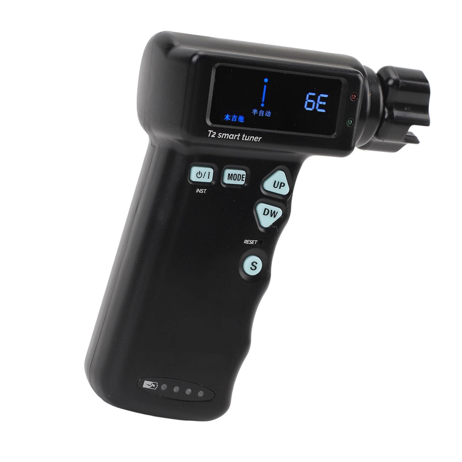 Afinador de Guitarra Inteligente, Afinador de Guitarra Eléctrica Automático Multifuncional, Pantalla LCD, Material ABS, para Guitarras Acústicas y Eléctricas, Ukeleles