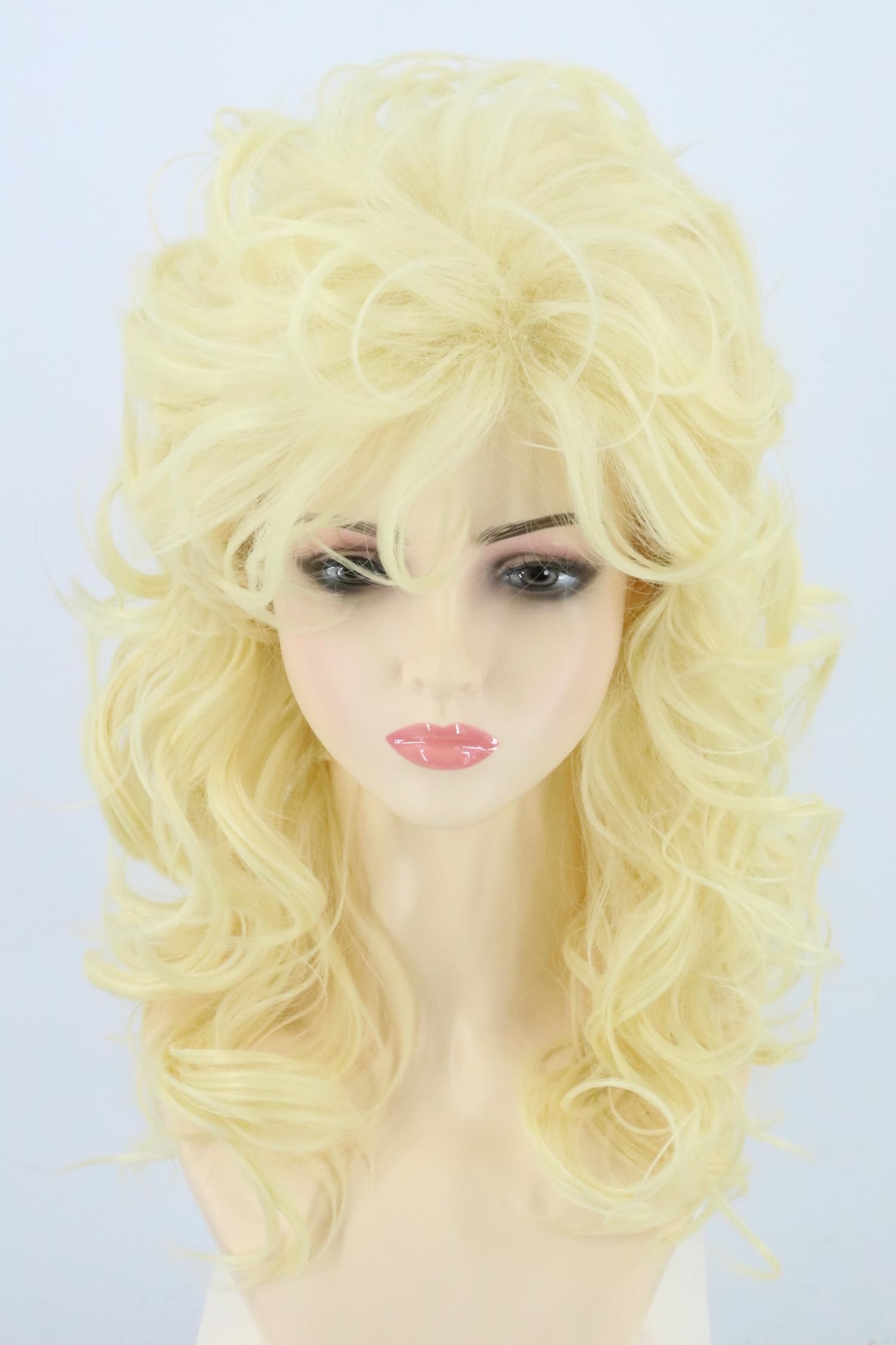 Topcosplay 70s 80s Wig Women Blonde Retro Curly Wig Disco Halloween Cosplay Costume Wig (Blonde-88#), 21-23.5 inches - Image 2