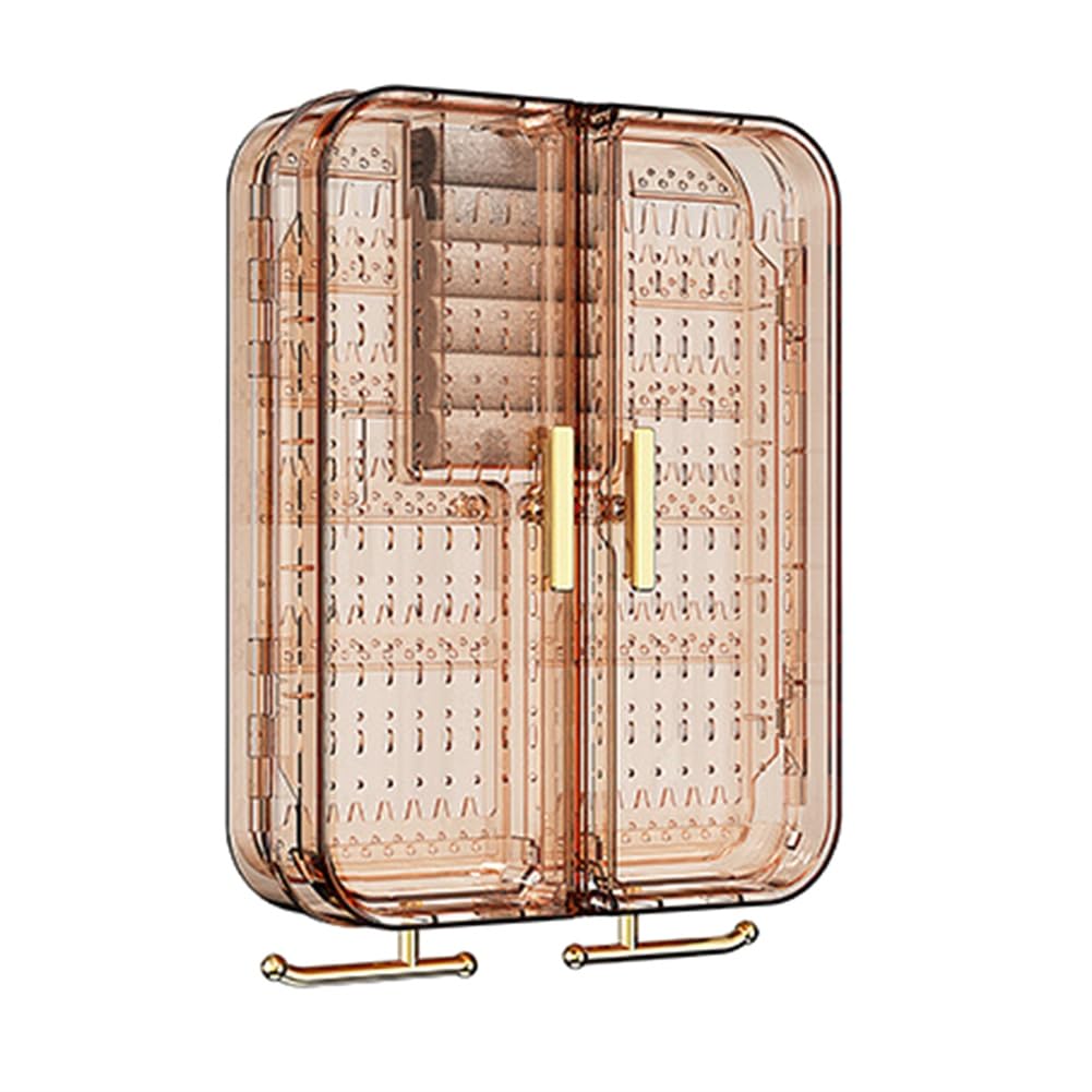 CTRLZS Wall Mounted Jewelry Storage Earring Holder Display Rack No Punching Transparent Storage Hanging Case,JewelryOrganizer A