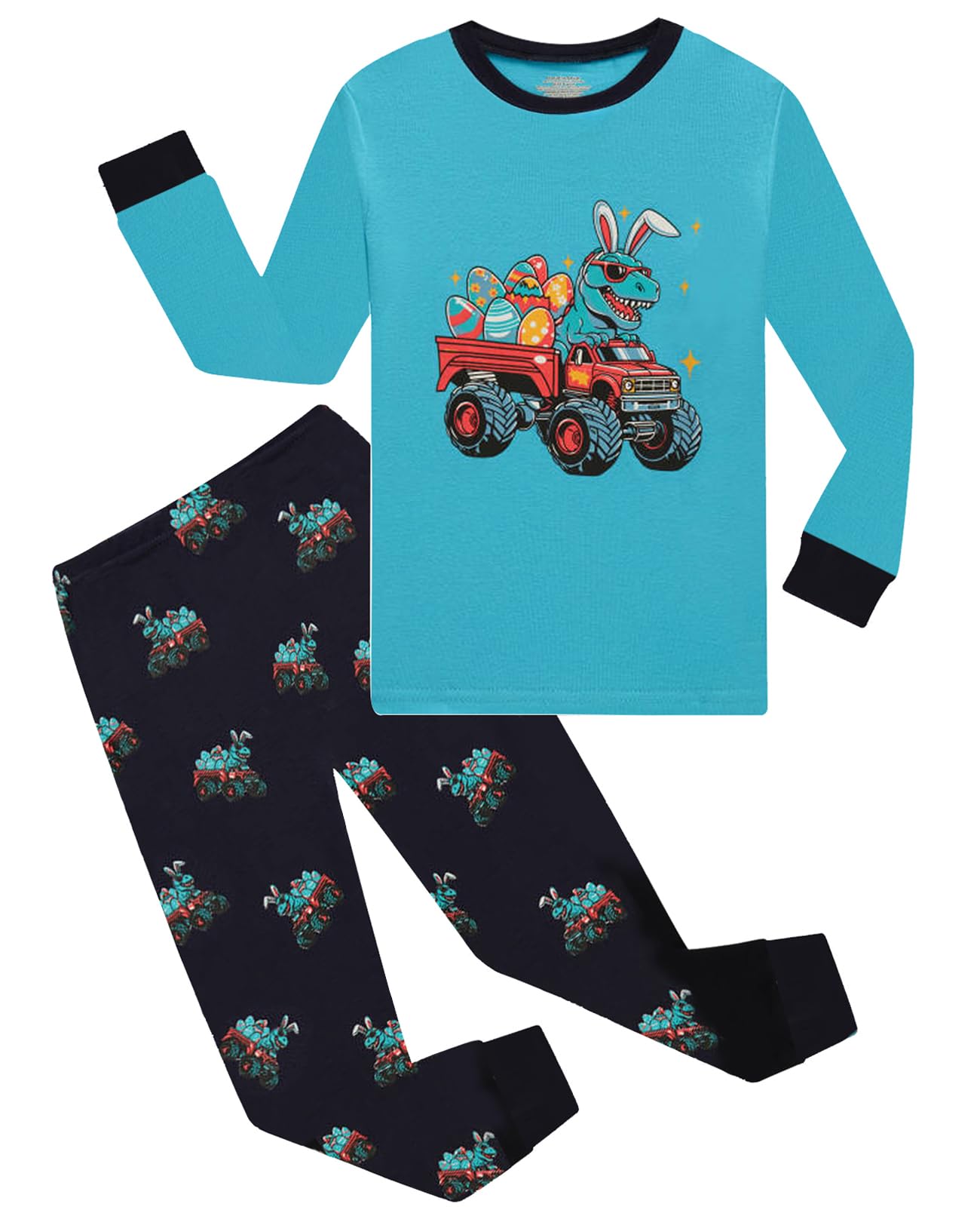 Dolphin&Fish Boy Pajamas Long Sleeve Cotton Kids Clothes Toddler Boys Sleepwear