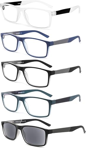 DONGDI Lentes de lectura con bloqueo de luz azul, lentes de sol para mujeres y hombres, antirreflejos, con filtro UV, antirreflejos, dolor de