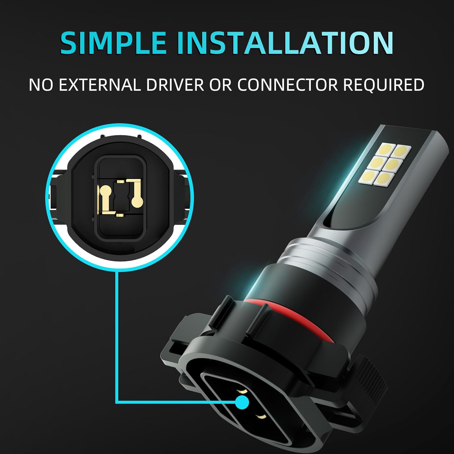 XFLHEHD Yukon LED Fog Lights Fits for 2007-2014 GMC Yukon, 6500K Cool White Yukon Fog Lights Bulbs Replacement Kit, Direct Plug and Play, Pack of 2