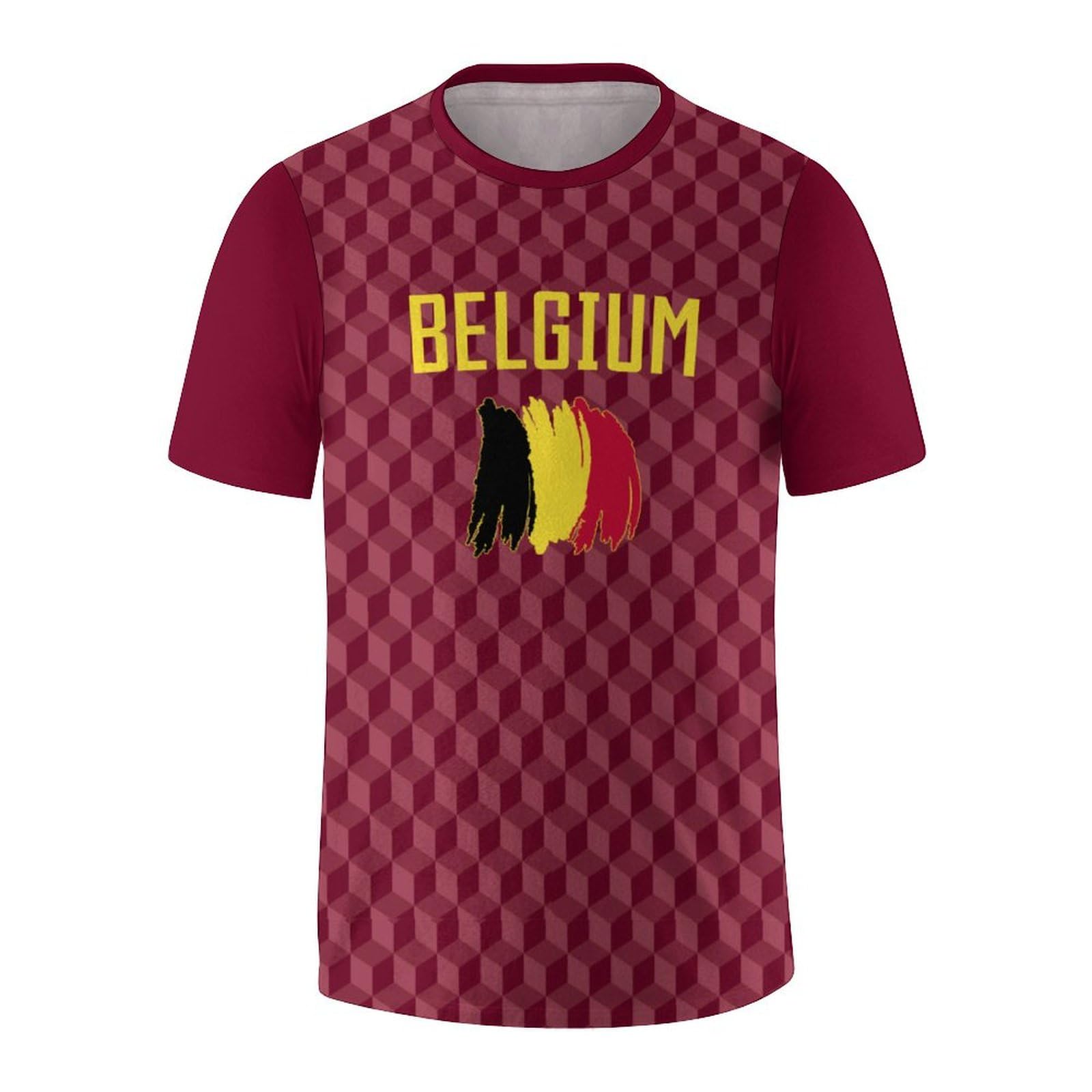 Soccer National T-Shirt Uniforms Printing Short Sleeve Shirts for Men Fans Apparel Gifts S-2XL, For B-el-gium, XL