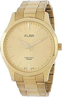 ساعة للرجال بحركة اوتوماتيكية وعرض انالوج وسوار ستانلس ستيل ذهبي من البا - ARSZ02X1