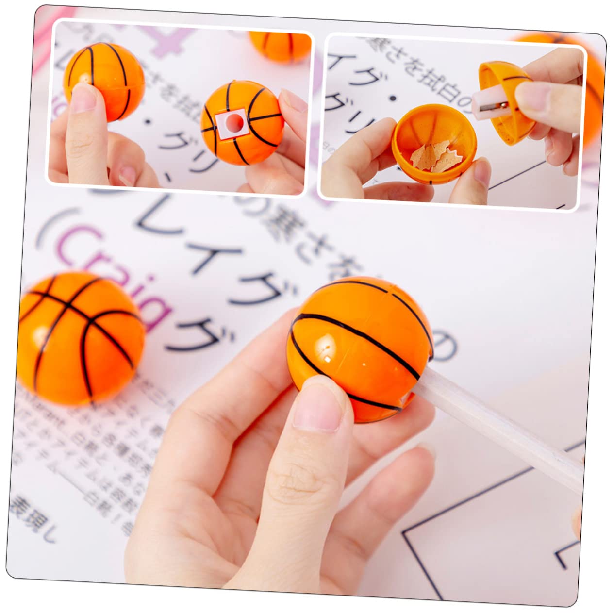 VILLCASE 5 Set Temperamatita Temperamatite A Batteria Evoluzione Del Basket Affilacoltelli Portatile Pencil Sharpener Temperamatite Manuale Universale Metallo 16 Pezzi * 5