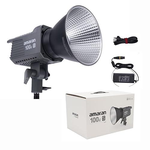 Aputure Amaran 100d S Bowens Mount LED Video Studio Light 100W 5600k Daylight with Bluetooth App Control for Interviews, Portrait Photography, Video Production - amaran 100d S