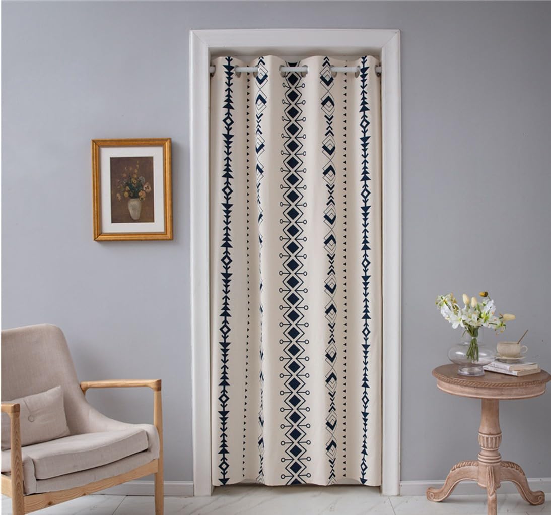 F-CHU Boho Door Curtains for Doorways Privacy,Room Divider Curtains, Insulated Curtains,1 Panel 47x79 inch,Suitable for Door Width27-39inch (NOT
