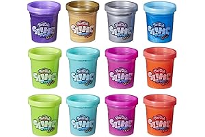 Play-Doh Slime HydroGlitz 12 Multipack: Assortment of Shimmering Metallic Colors for Sensory Play