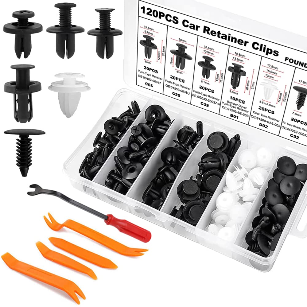 FOUNDCOOL 125PCS6 Types Universal Car Retainer Clips Door Trim Panel