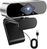 Webcam with Microphone Camera PC Cam 1080p HD Mini Facecam Video Conference 360° Adjustable USB Web Cam Plug & Play for Conference Live Streaming Recording Compatible with Skype/Zoom/YouTube