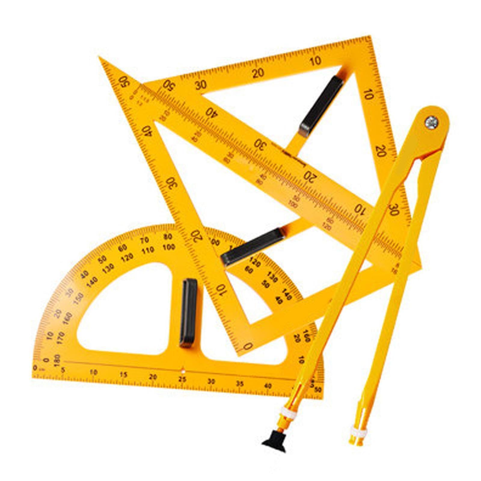 Regla multifunción para matemáticas y geometría, material didáctico de gran tamaño para dibujar lecciones de matemáticas, útiles para profesores, herramienta geometría para dibujar,