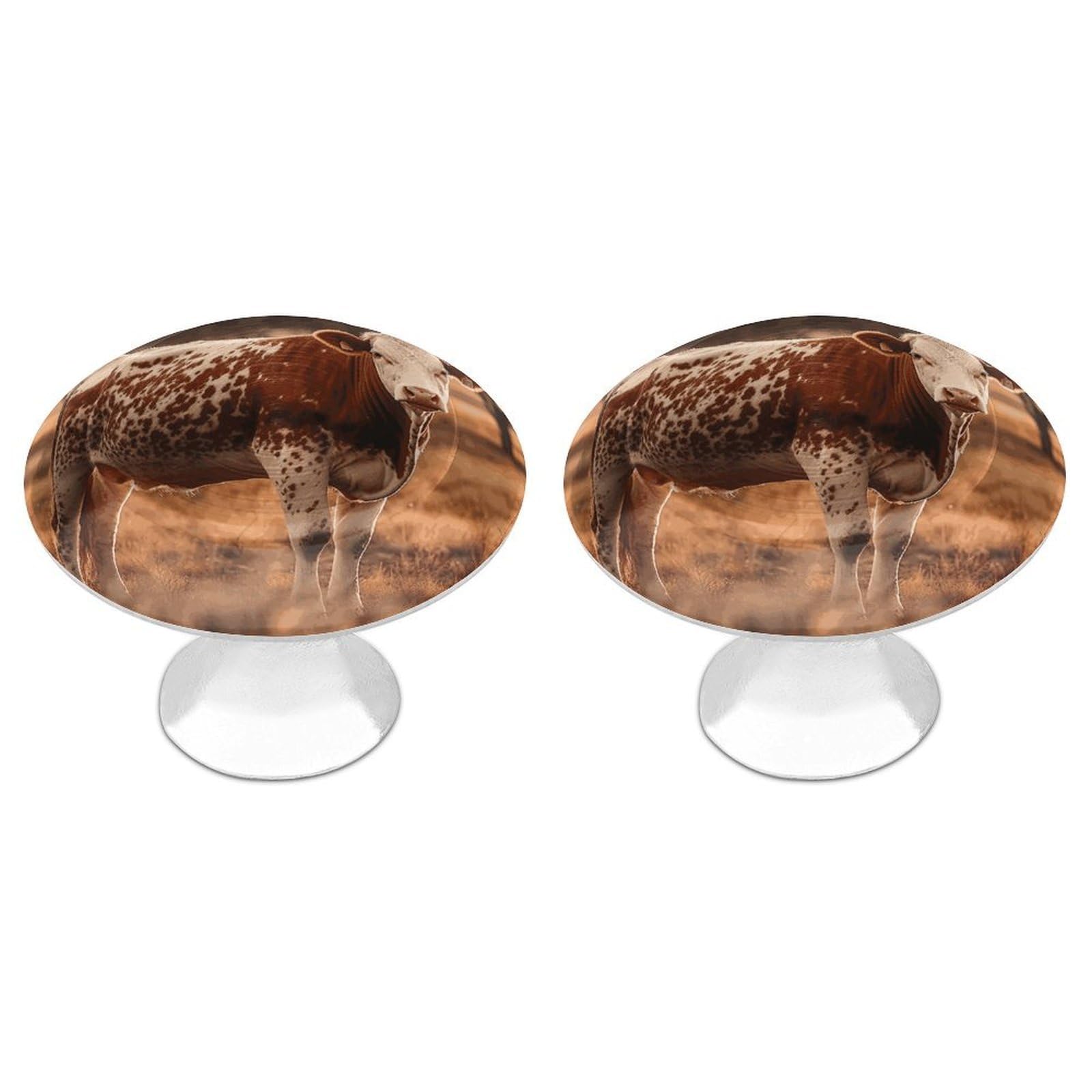 NTVOWPZO Cabinet Handles Round Drawer Pulls Cow Standing Dresser Knobs for Cabinets and Drawers Handle for Bathroom Cupboard Drawers Cabinet Pulls for Kitchen Door