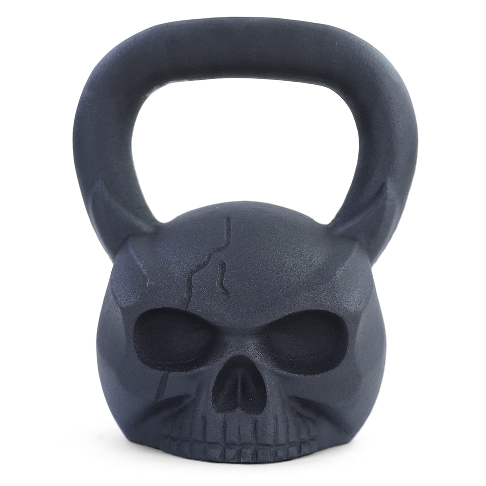 20 kg Totenkopf Kettlebell - Ausgefallene Gusseisen Kugelhantel im Skull-Design