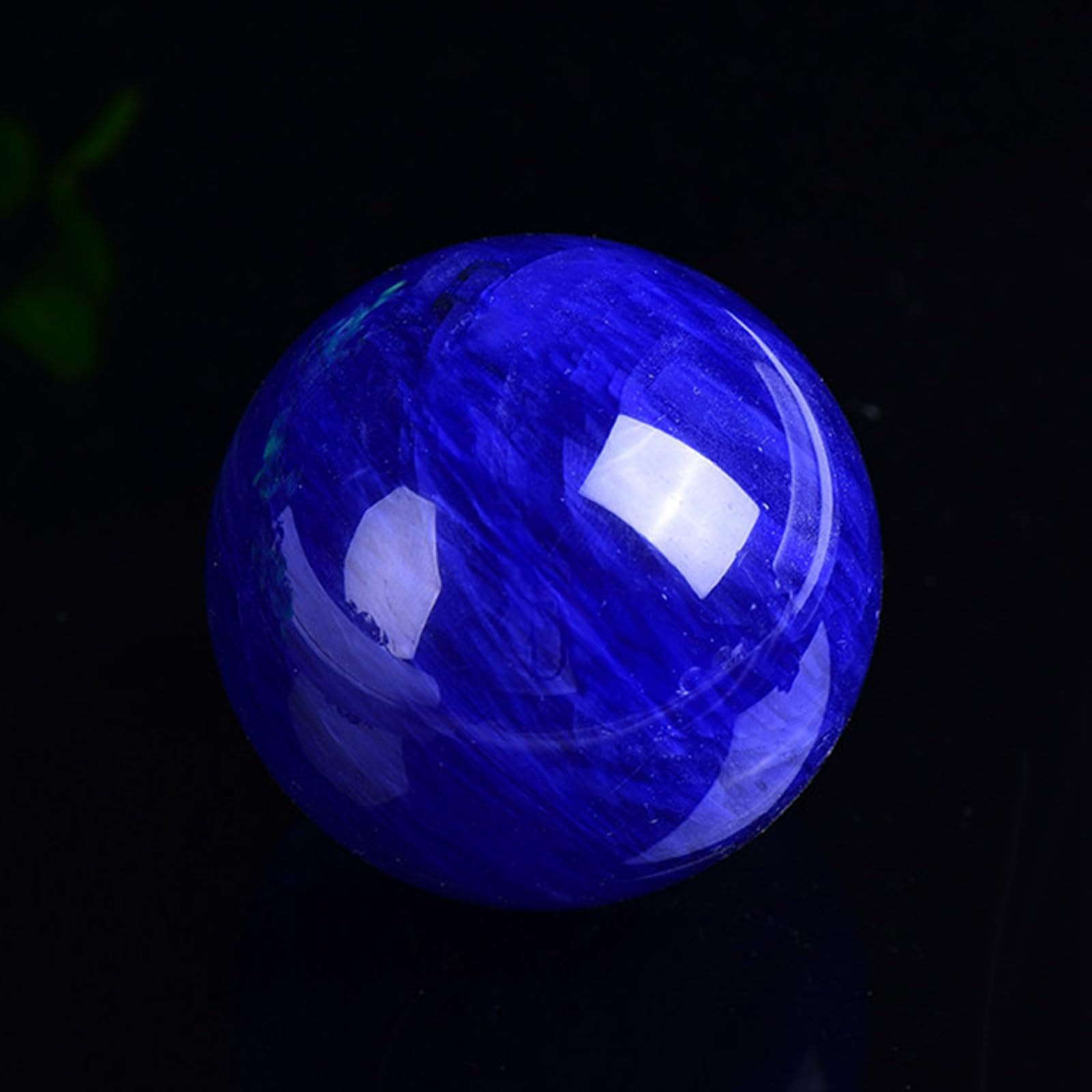 Esfera de Cristal de Cuarzo Natural con Soporte, Bola de Cristal Azul de fundición, Escultura de Bola de Piedra Preciosa Mineral curativa con Bola de Cristal mágico,12cm/4.7in