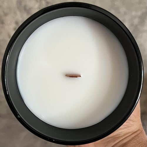 Miniatura 5 de Vela perfumada de salvia y lavanda, no tóxica, mecha de madera, vela única en tarro