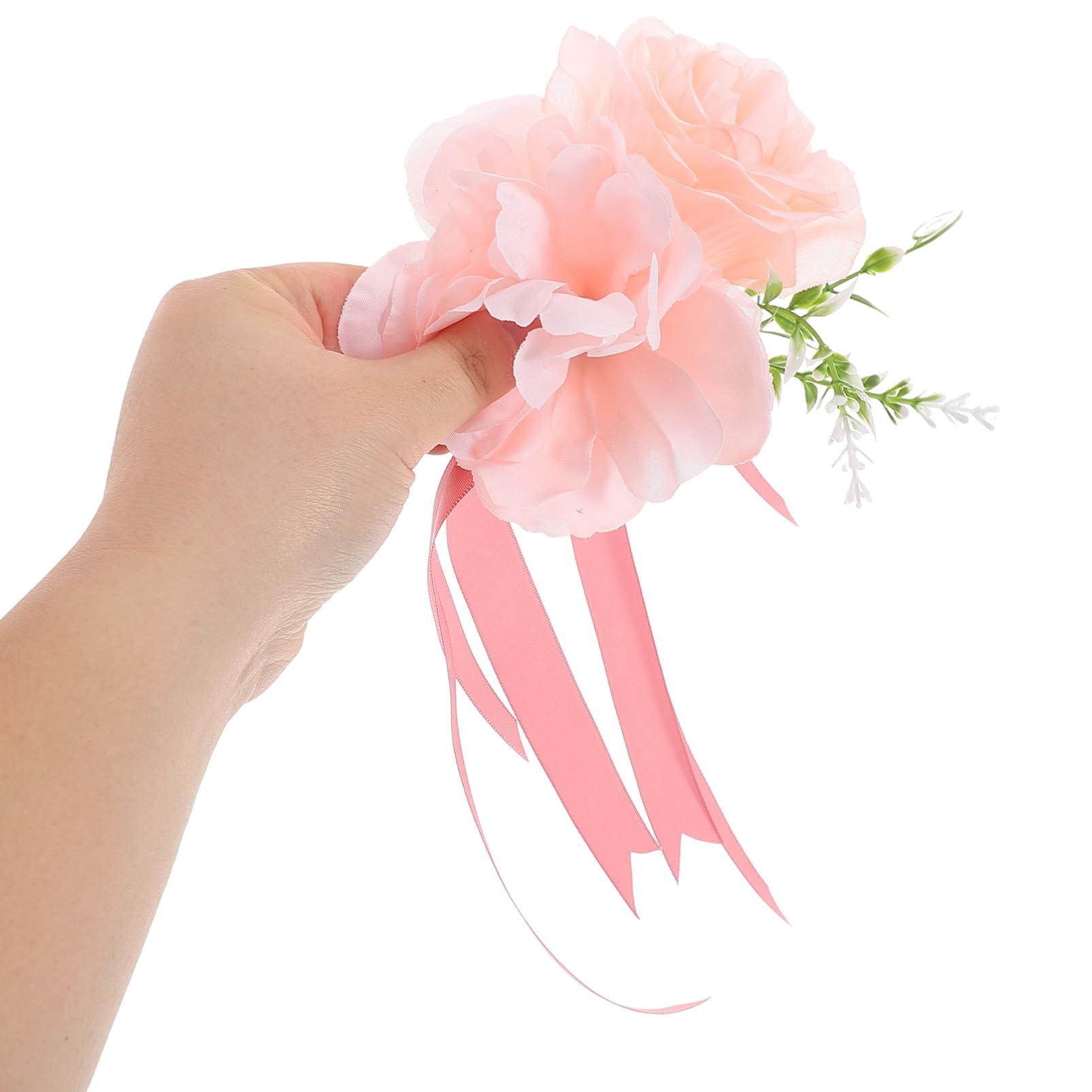 ULTECHNOVO Elegante Autodekoration mit Rosenblüten und Schleife für Hochzeiten 2 Stück aus Seidenblumen Farbbeständig und Realistisch