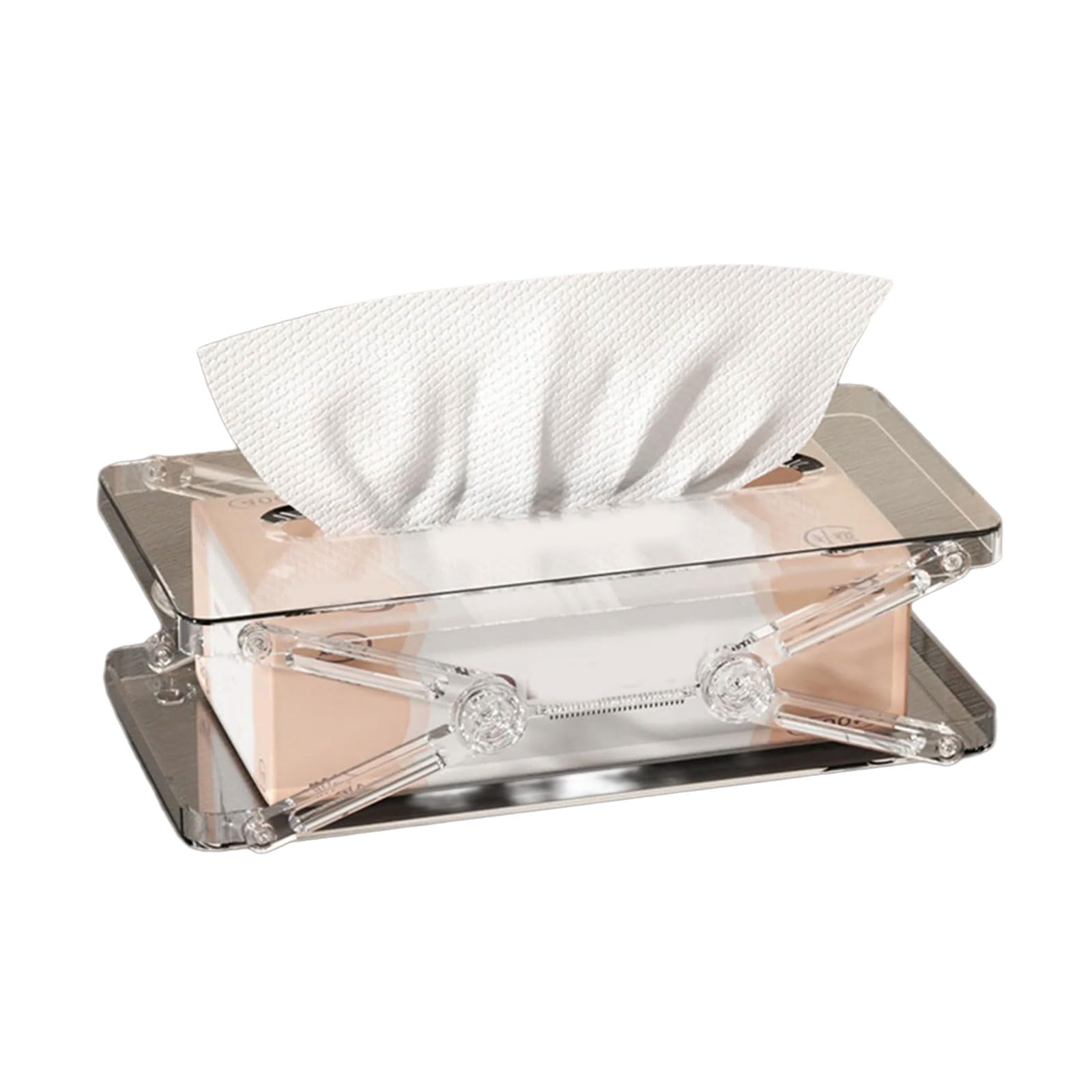 Kalttoy Paper Drawer Storage Box Tissue Holder Home Storage Solution Spring Spring Lift Tissue Box Phone Remote Holder
