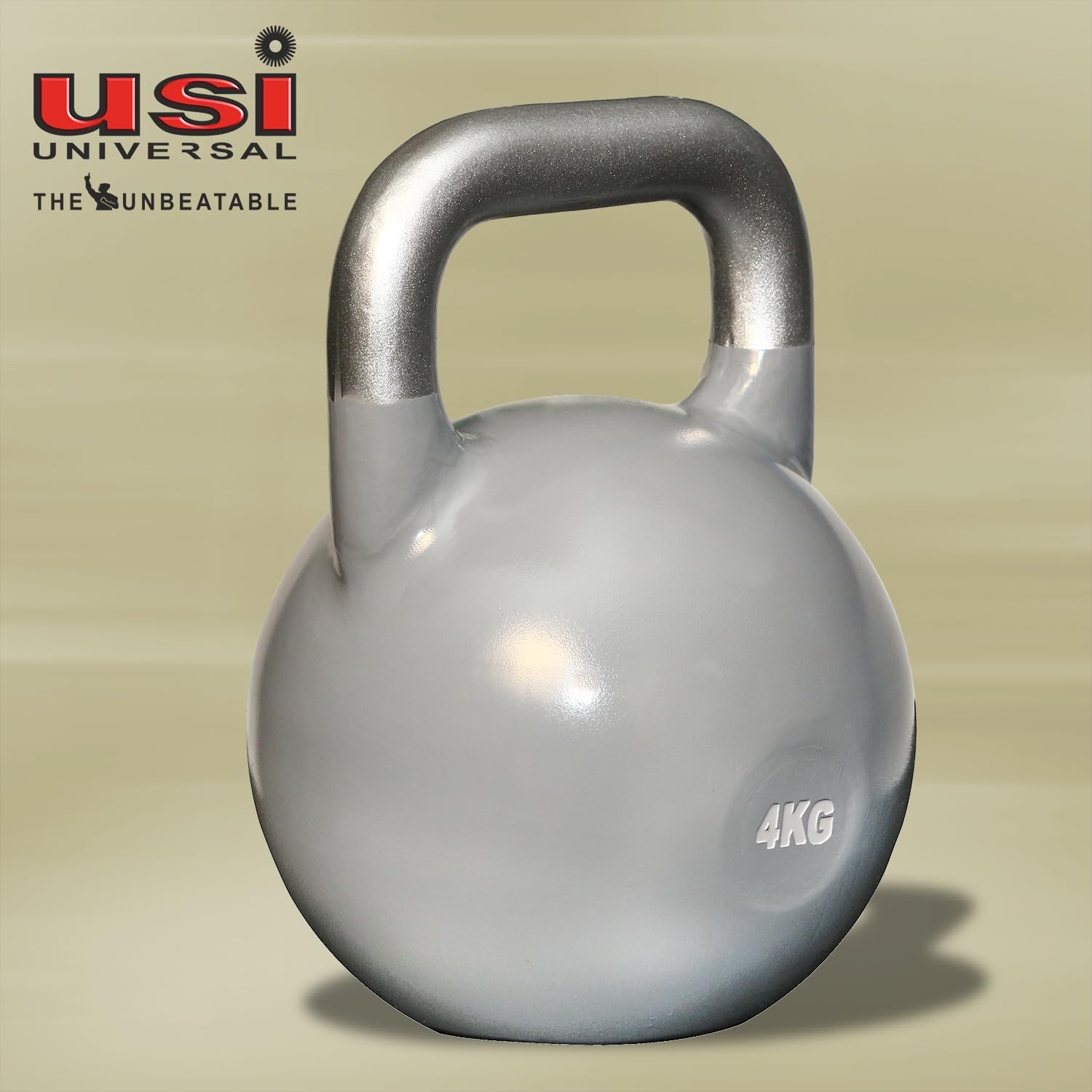 USI UNIVERSAL THE UNBEATABLE Kettlebell per fitness, kettlebell per palestra domestica, CKB Competition Kettle bell con struttura cava in acciaio, manico largo strutturato e base larga