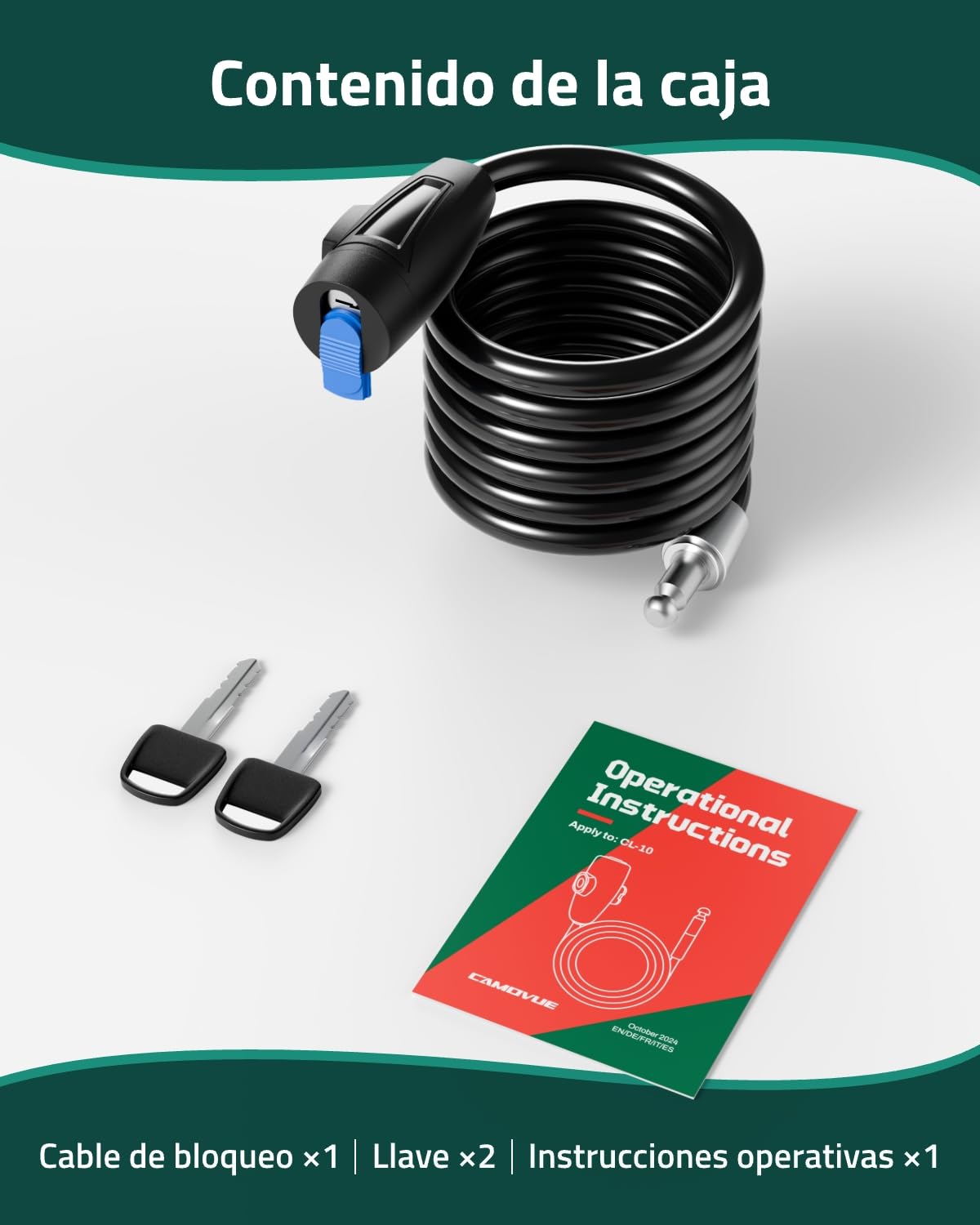 Trail - Candado de cable para cámara de sendero, cable de acero antirrobo de 1,5 m, núcleo de acero resistente a los cortes, retráctil para un fácil embalaje, acabado negro sigiloso