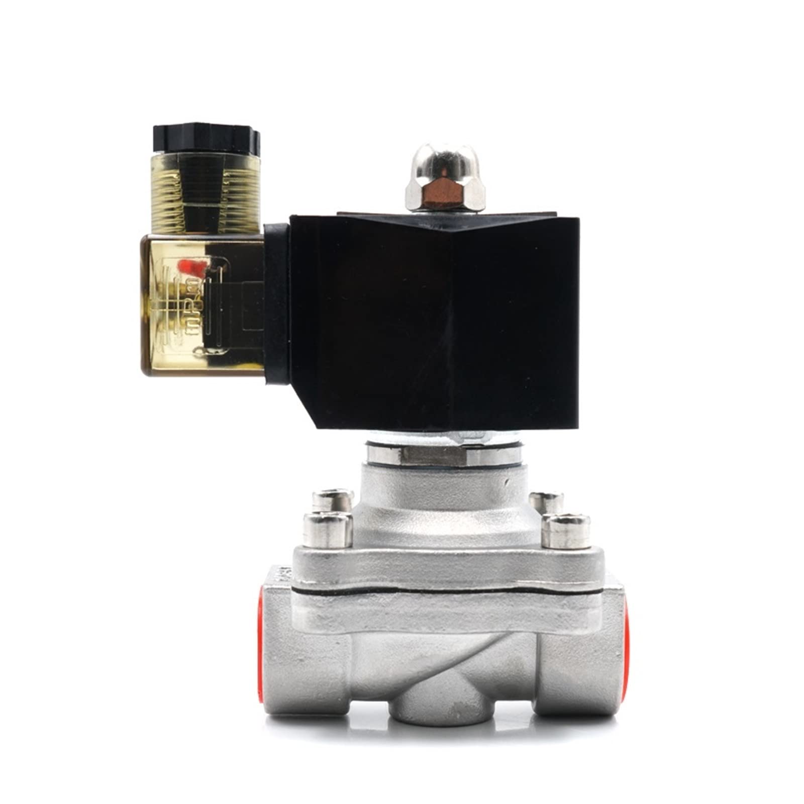 AC 24V DC12V 24V, normalerweise geschlossen, Magnetventil, 304 Edelstahl, Wasserventile Hervorragende Abdichtung(1/2",DC24V)