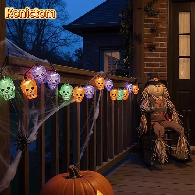 Amazon.com: Halloween Skeleton Lights,8.5Ft Halloween Skull Lights
