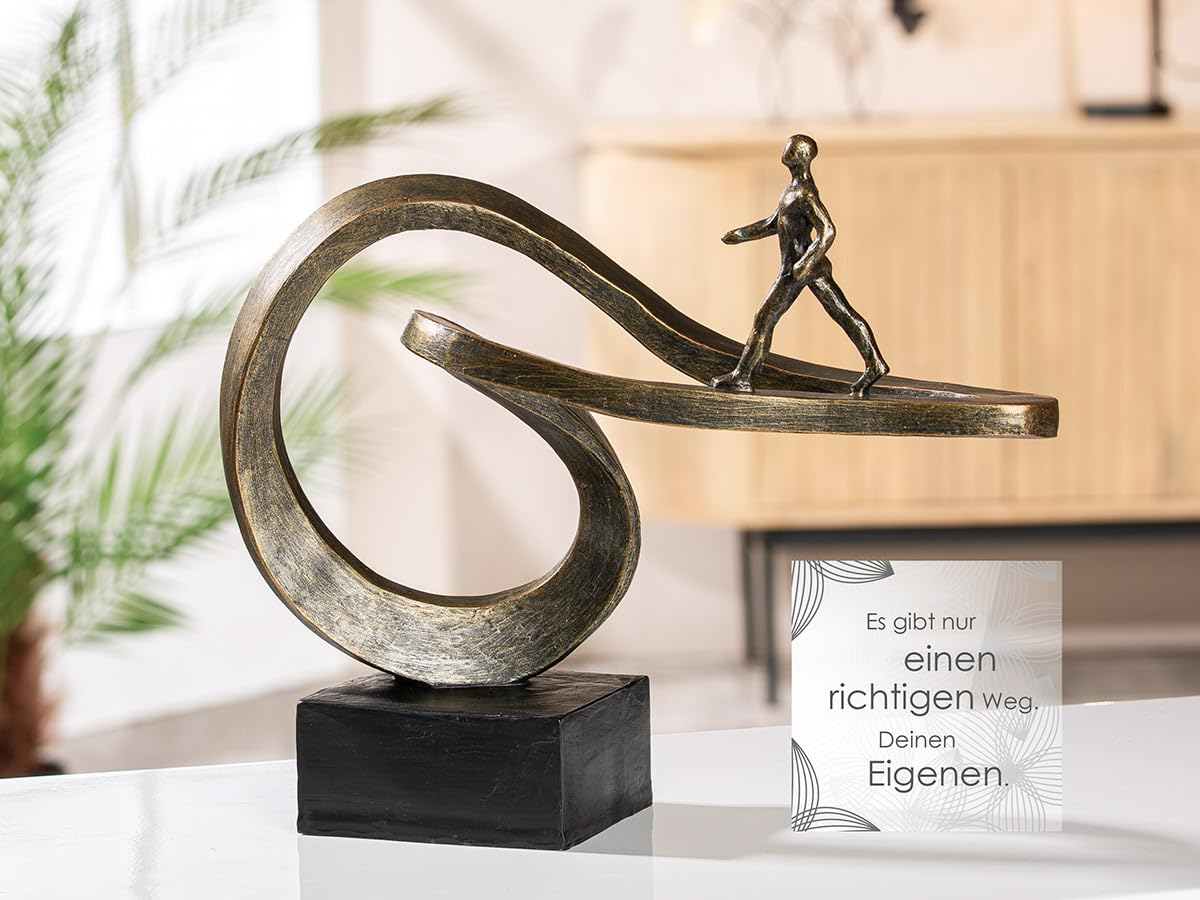 Casablanca Skulptur Path, Deko Figur Bronze, Kunstharz Statue Wohnzimmer, Büro Dekoration H. 25 cm x B. 32 cm - Moderne Skulpturen