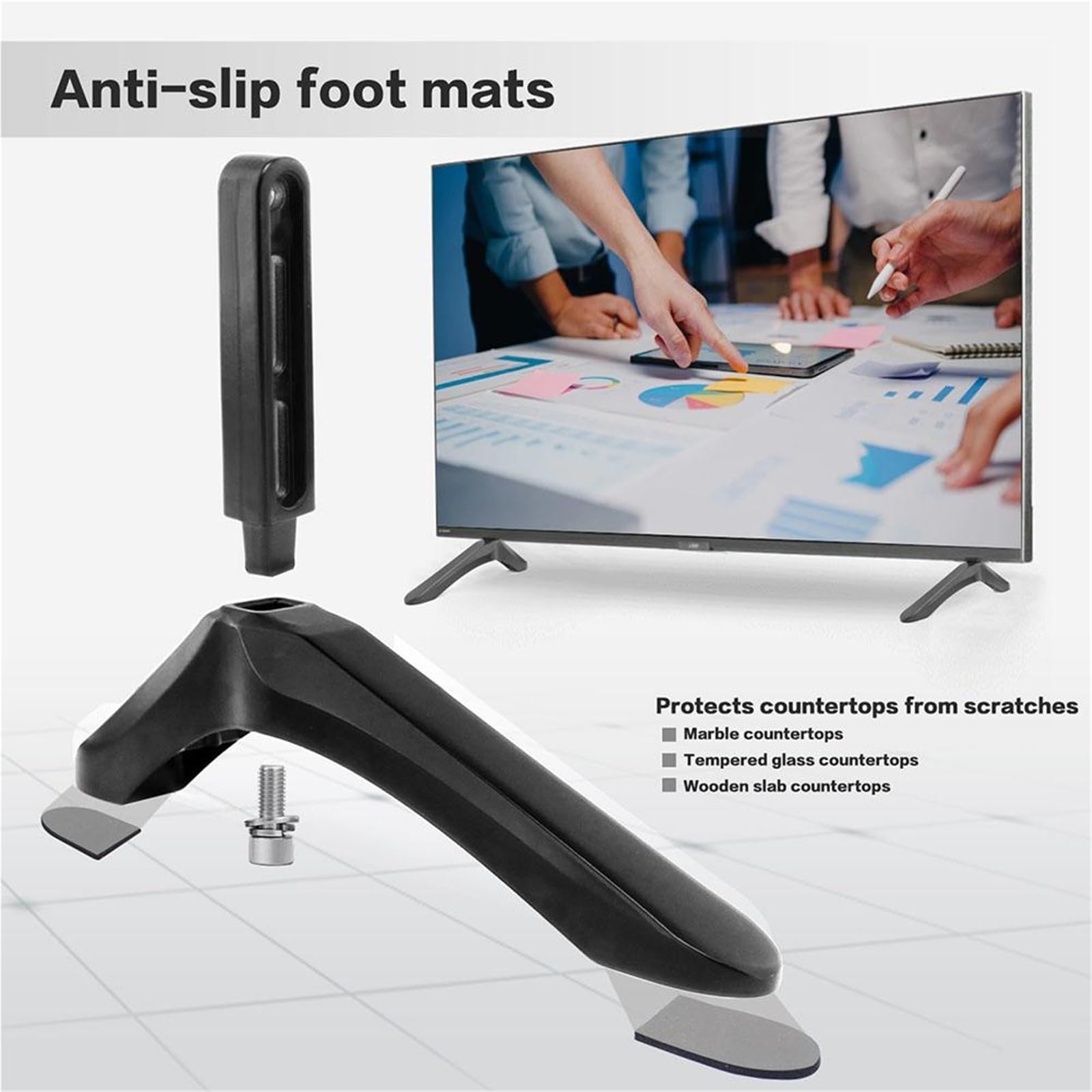 SCHIK 2 szt. uniwersalny stojak pod telewizor uchwyt na stół do telewizora 32-65 cali Vizio LCD TV nie do telewizora LG TV dostęp