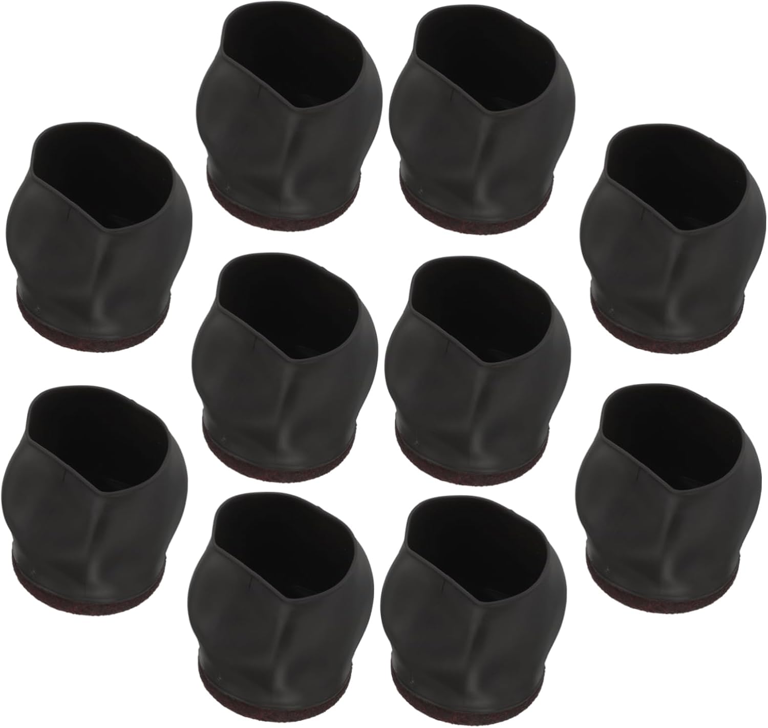 Housoutil 50pcs Furniture Wheel Stopper Bed Wheel Caster Cups for Hardwood Floor Caster Protectors Office Chair Foot Pad Felt