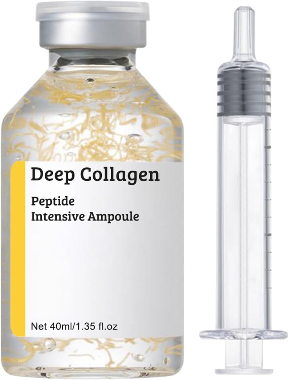 Silk Peptide Intensive Lifting Ampoule | Anti Aging Face Serum for Tightening Firming | High Moisturizing Radiant Glow Face Essence 40ml,Peptide Serum Strengthens Skin Barrier,Fast-Absorb & Non-Greasy