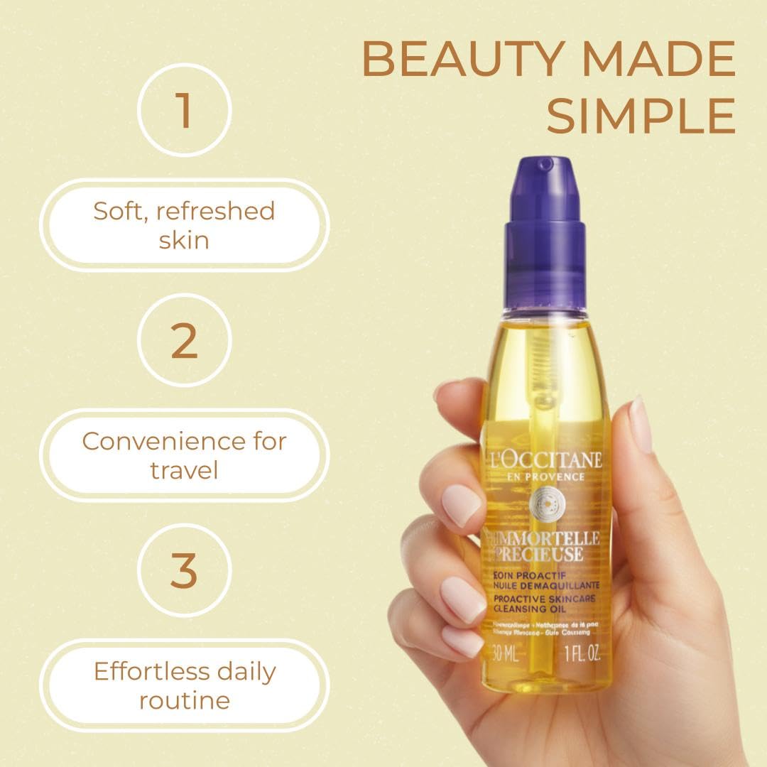 L'Occitane Immortelle Precious Cleansing Oil, 30ml : Amazon.in: Beauty