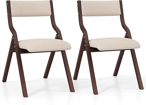 Miniatura 3 de LDAILY Moccha - Silla plegable, sillas de comedor plegables sin montaje con almohadillas deslizantes, sillas plegables con asientos acolchados de