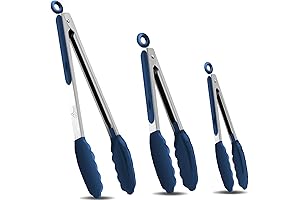 HOTEC Premium No More Together IV Kitchen Tongs with Silicone Tips