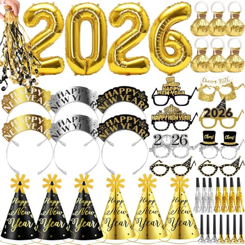 Decoration nouvel an 2026 43 pcs nouvel an 2026 gold noir