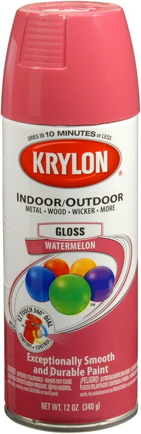 Krylon K05150107 ColorMaster Paint + Primer, Gloss, White, 12 oz. : Tools & Home Improvement