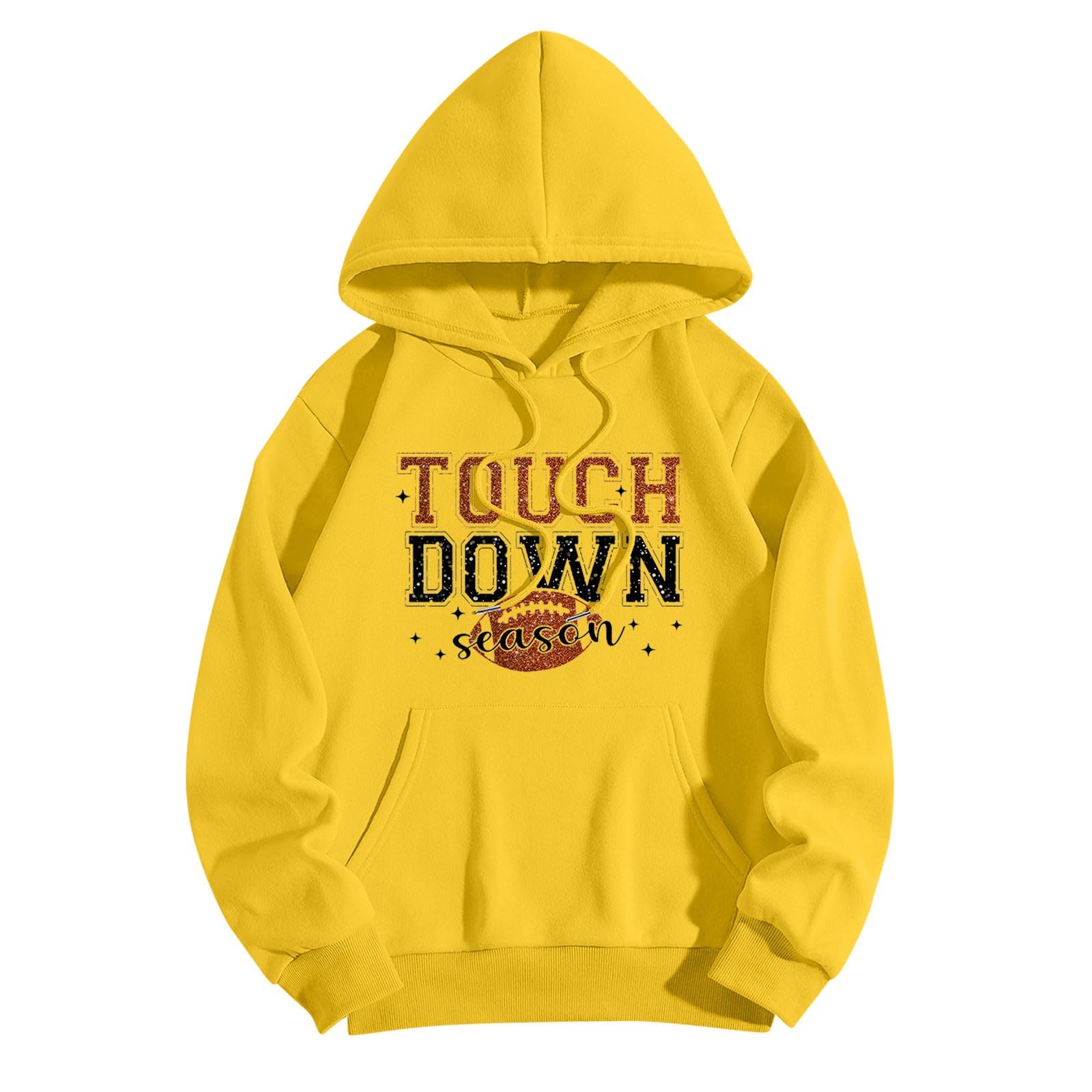 GIANTHONG Football Mom Oversized Sweatshirt Letter Print Long Sleeve Fall Casual Graphic Hoodies Loose Comfy Game Day Shirt