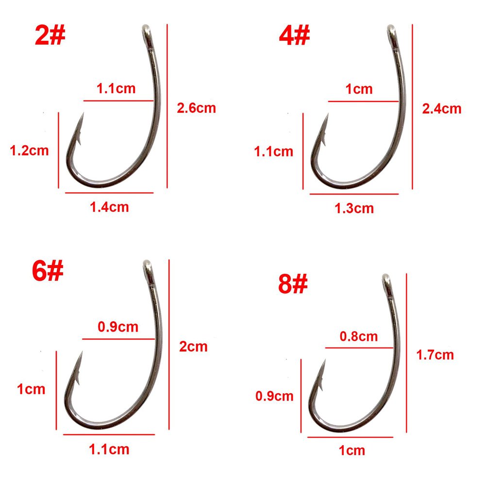 JSHANMEI ®Matte Black Carp Fishing Hook Curve Shank Hooks 8245 Barbed Fishing Hook 3 Sizes Avaiable Advanced Fishing Solutions (4#-50pcs) - Image 2