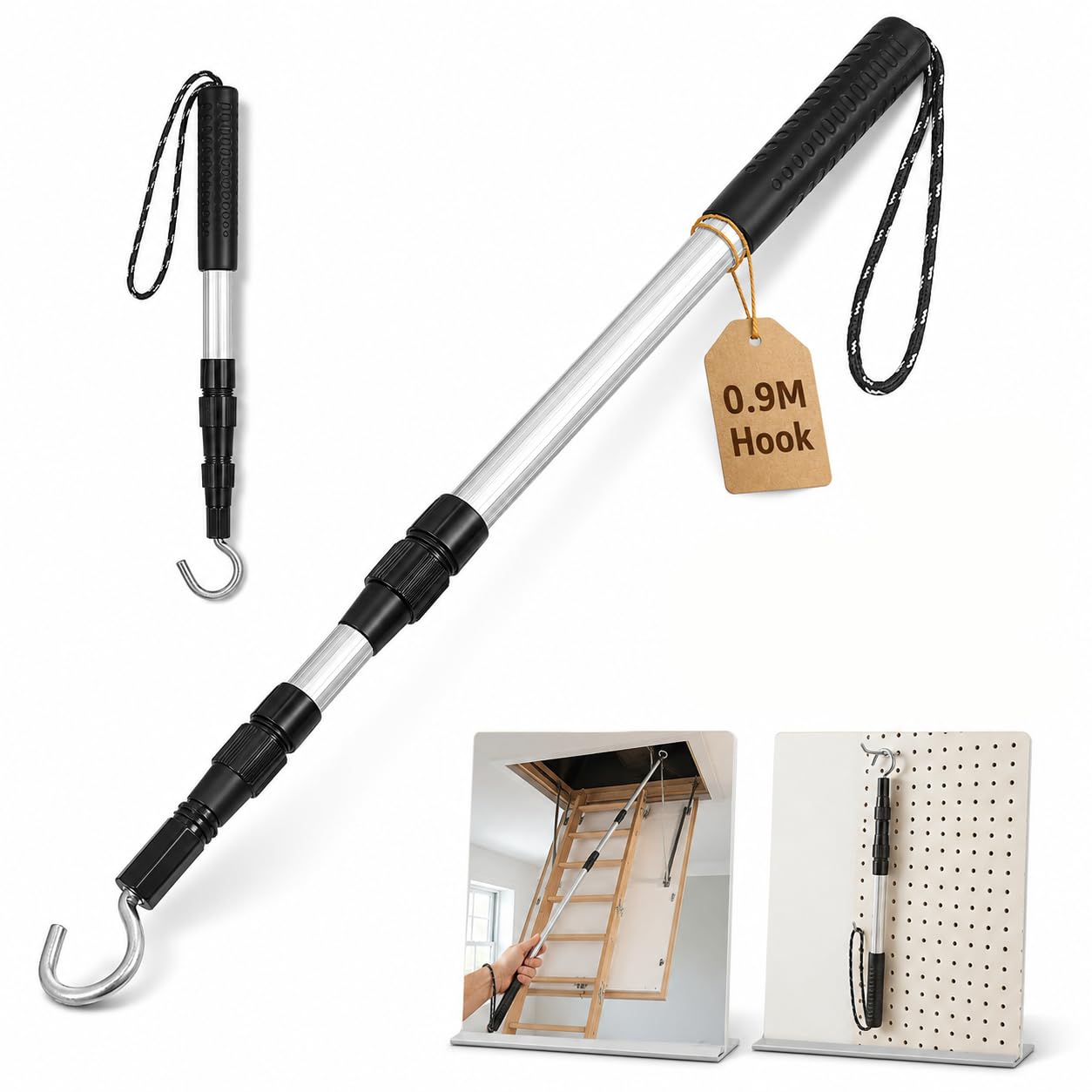 Kit de mât de grenier télescopique NOLITOY perche de traction alliage aluminium garage