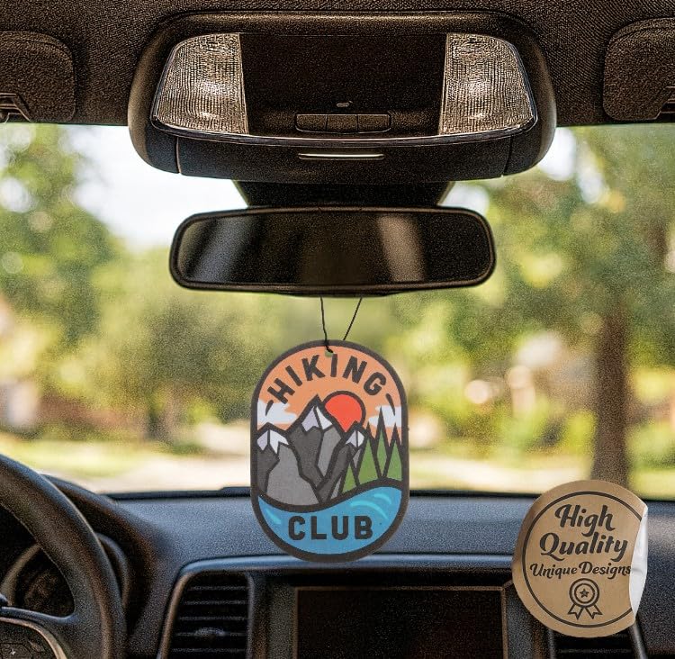 Image of Outdoor Adventure Car Air Freshener 4 Pack Scented With Premium Oils By Fresh Fresheners (Hiking Club)