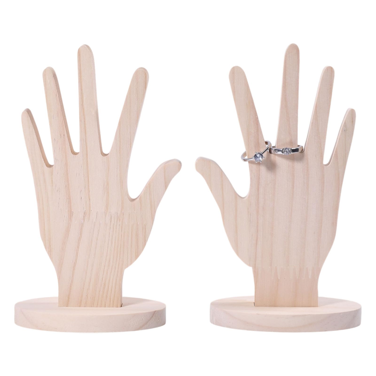 Support bague main en bois CHGCRAFT pour organiser et exposer sans rayer