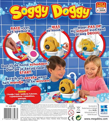 Megableu – Soggy Doggy – Kinderspel 4 Jaar+ – Interactief Actiespel met Spetterende Hond – 2-4 Spelers – Hilarisch Waterspel Voor Het Hele Gezin – Cadeautip – Nederlandse Versie