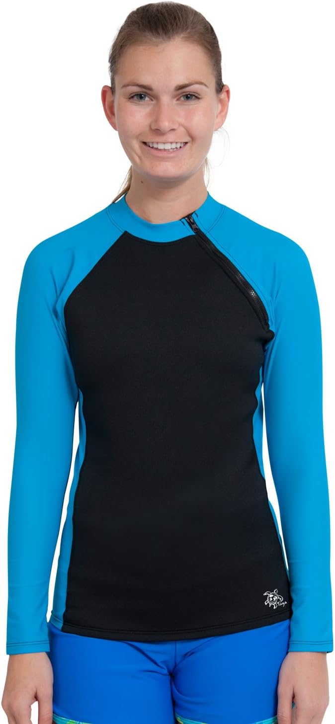 Tuga Women's Neoprene Wetsuit Hybrid, UPF 50+ Sun Protection, Made in USA