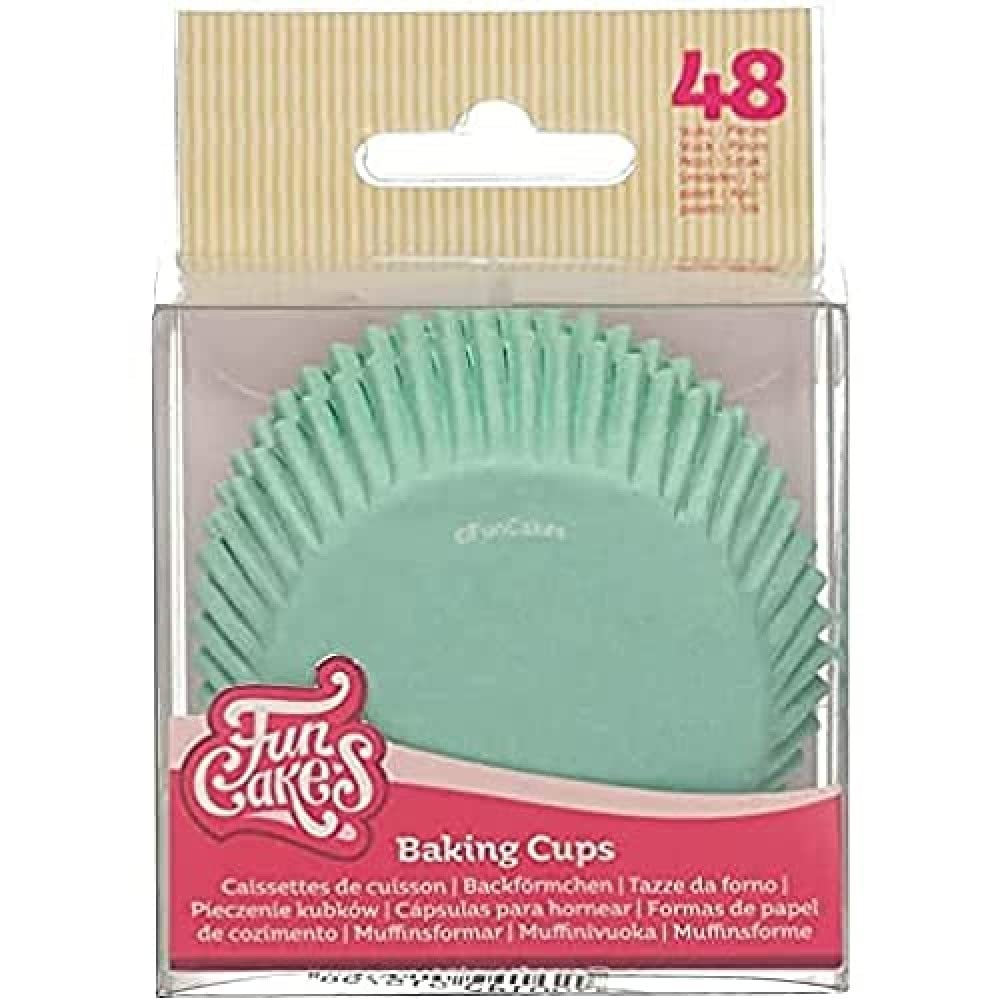 FunCakes Baking Cups Mint Green: Prefect for Any Cupcakes, Cupcakes and More, Cake Decorating, pk/48