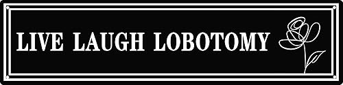 Letrero vintage de metal retro de lobotomía de risa para decoración del hogar, elegantes placas de arte de pared, regalo ideal para el hogar, baño,