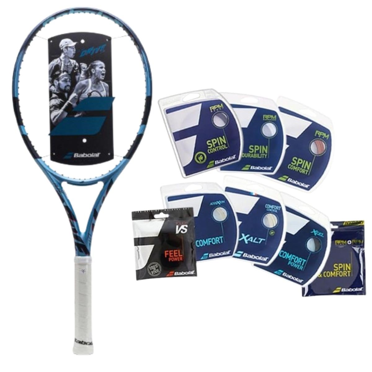 Babolat Pure Drive Lite 11th Gen Tennis Racquet - Choice of String and Tension (4 3/8)