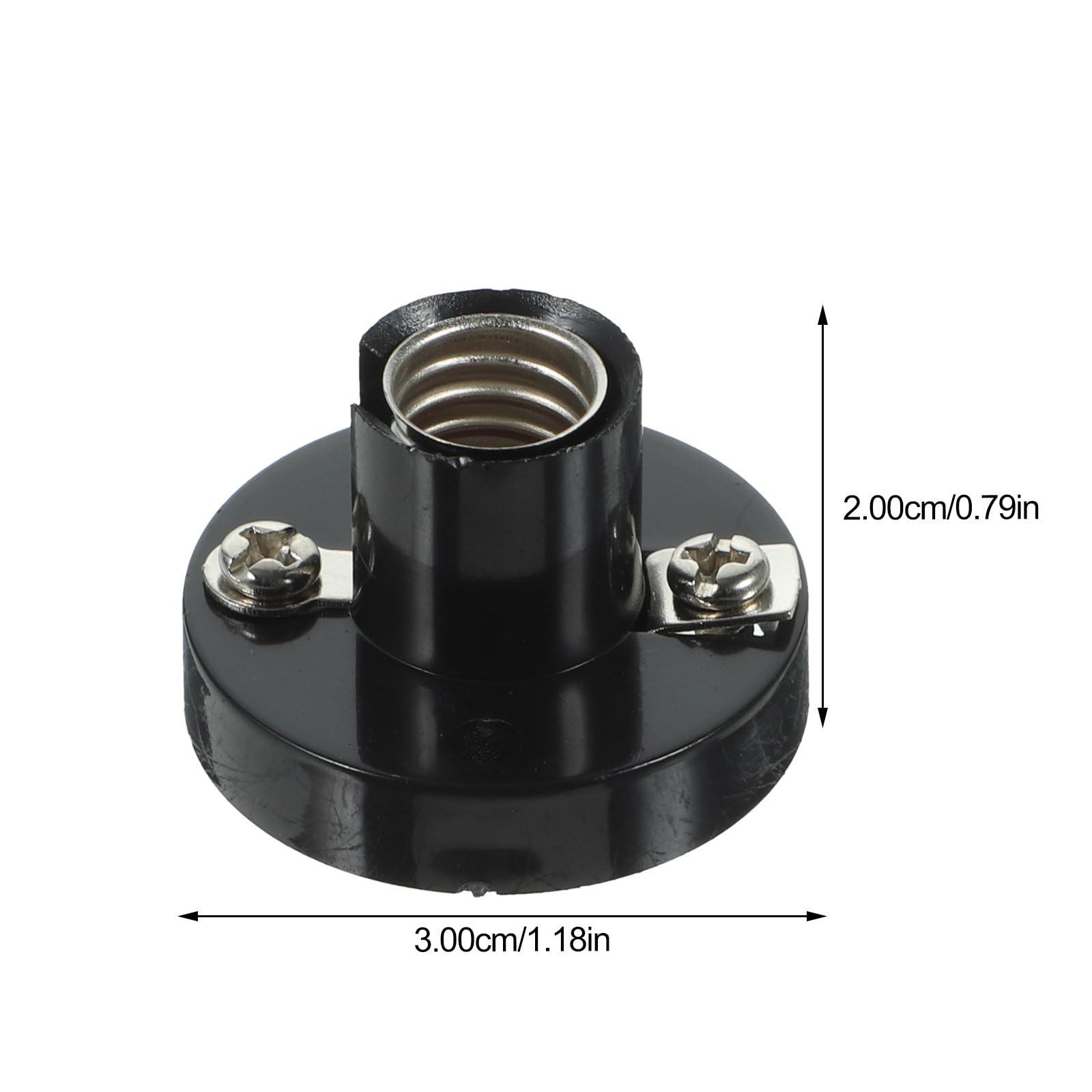 WHAMVOX E10 Screw Lamp Holder 1.18 Inch Mini Bulb Socket Base for Electrical Experiments Diy Lighting Accessories Stable Bakelite Lamp Base for Home Commercial Use 5 Pack - Image 3