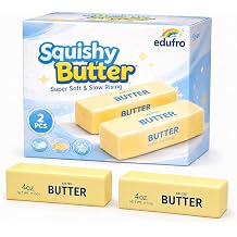 Butter Squishy Toy, Jumbo Slow Rising Butter Stick Squishies Toy, Butter Scented Soft Sensory Fidget Toy for Stress Relief, Realistic Squeeze Toy for Kids Teens & Adults,2 Pack