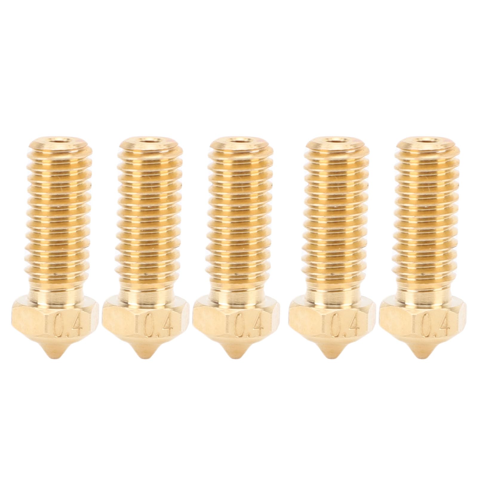 5pcs 0,4 Mm Messingdüsenkit für QIDI X-PLUS3/X-MAX3/X-SMART3/Q1 Pro, CNC Precise Machined Hotend-Düsen, Hochgeschwindigkeitsdruck für PLA/ABS/PETG/TPU/PC, Anti-Clog-Design