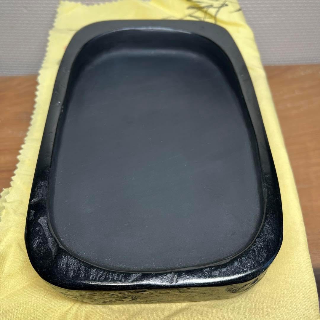 雨畑硯 峯硯堂 名工 雨宮峯硯 天然硯 四六寸大 ※